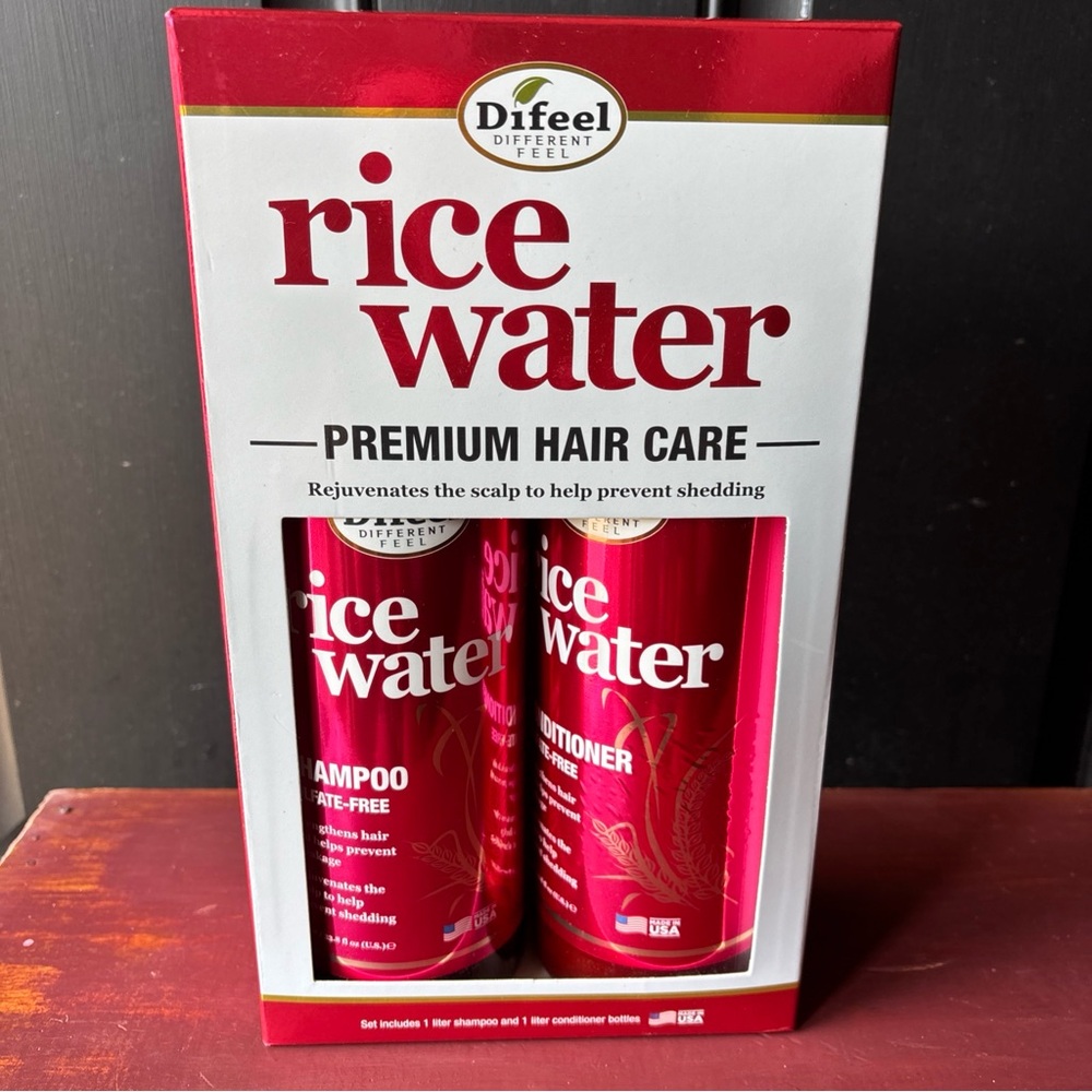 Difeel Rice Water Shampoo and Conditioner Set